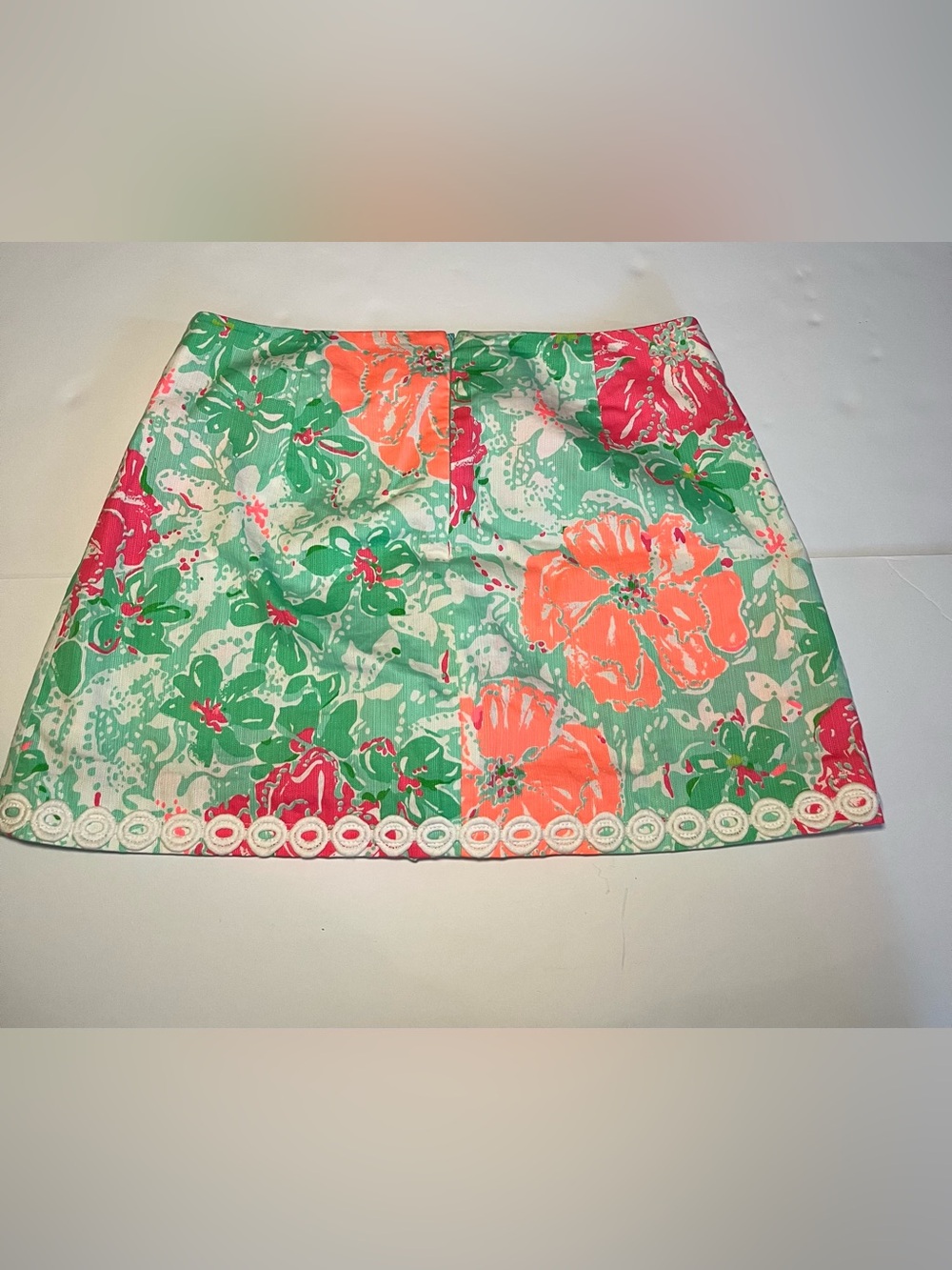 Lilly Pulitzer Lenore Skort Poolside Blue Beach Walk Floral Lace Trim Size 6 - Picture 7 of 9